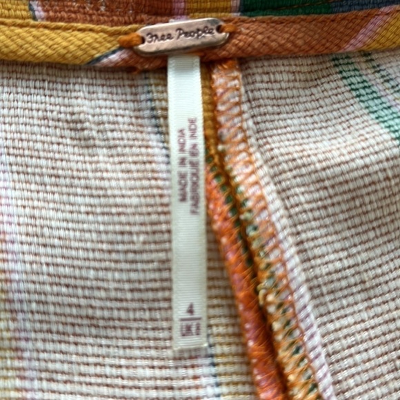 Free People Anthropologie Women’s Boho Striped Pants Orange Green Pink Blue 4 - Picture 13 of 13